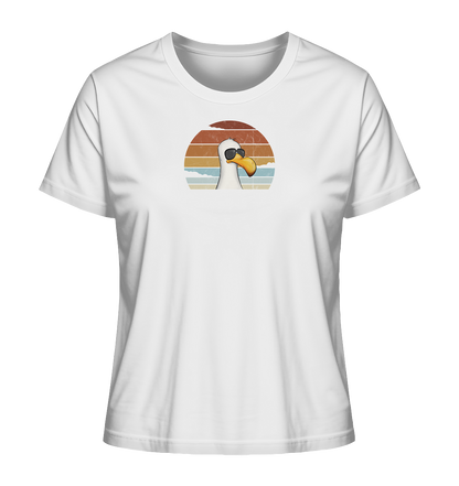 Cool lässige Retro Möwe - Ladies Organic Shirt