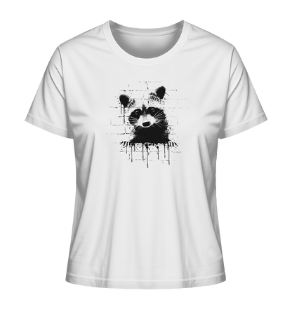 Funky Street Art Waschbär - Ladies Organic Shirt