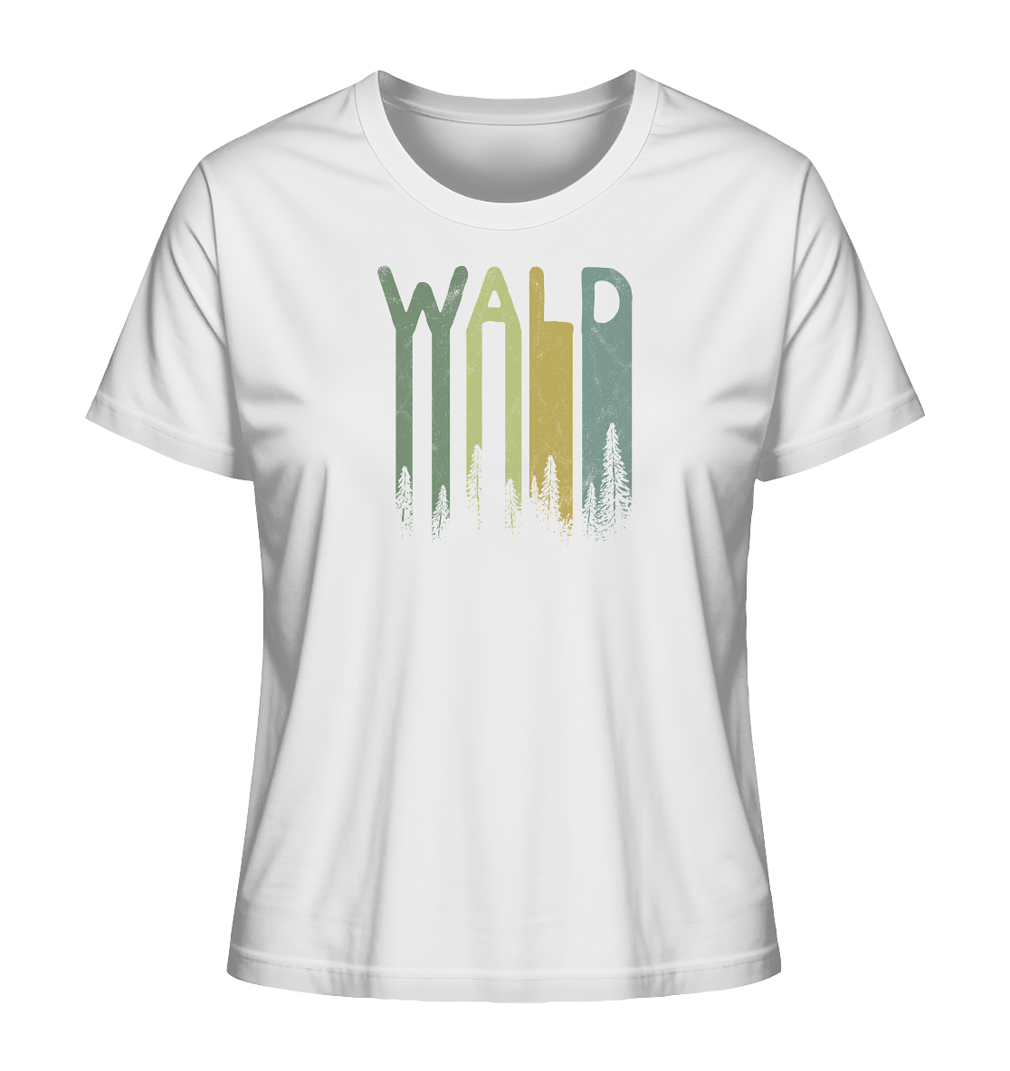 Wald Retro Forst Schriftzug - Ladies Organic Shirt