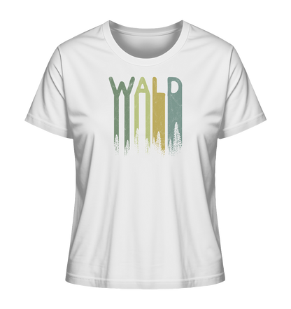 Wald Retro Forst Schriftzug - Ladies Organic Shirt