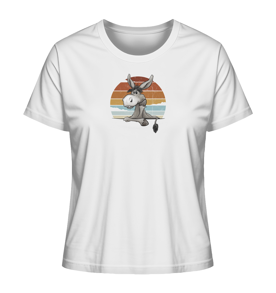 Lässiges Maultier Retro Esel - Ladies Organic Shirt