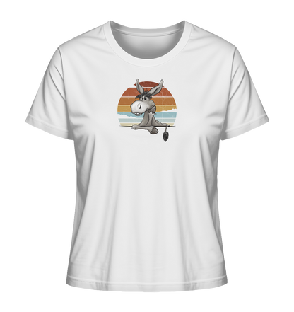 Lässiges Maultier Retro Esel - Ladies Organic Shirt
