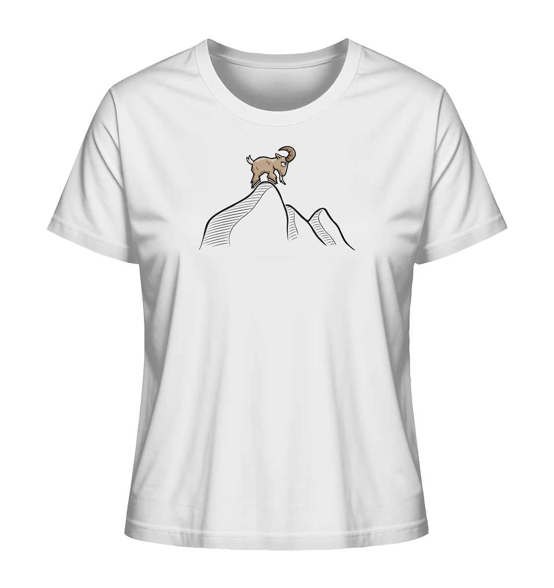 Ziegenbock in den Bergen - Ladies Organic Shirt