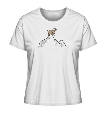 Ziegenbock in den Bergen - Ladies Organic Shirt