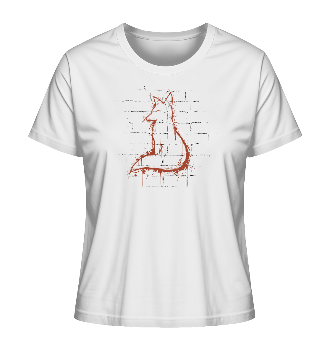 Street Art Fuchs Silhouette - Ladies Organic Shirt