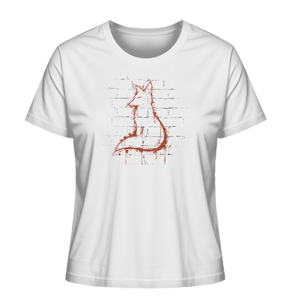 Street Art Fuchs Silhouette - Ladies Organic Shirt