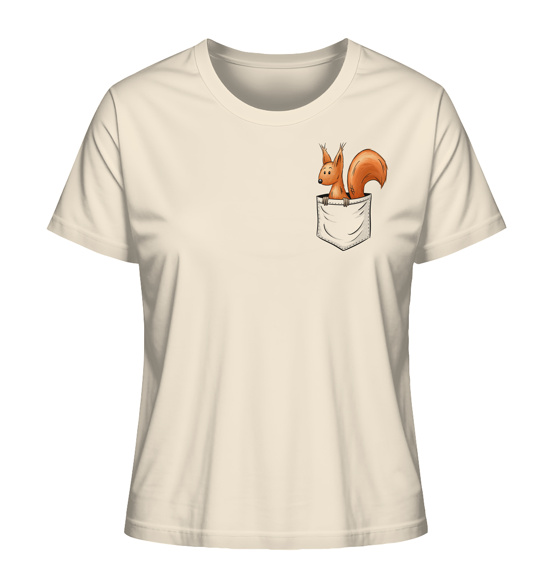 Lässiges Eichhörnchen In Tasche - Ladies Organic Shirt