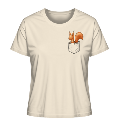 Lässiges Eichhörnchen In Tasche - Ladies Organic Shirt