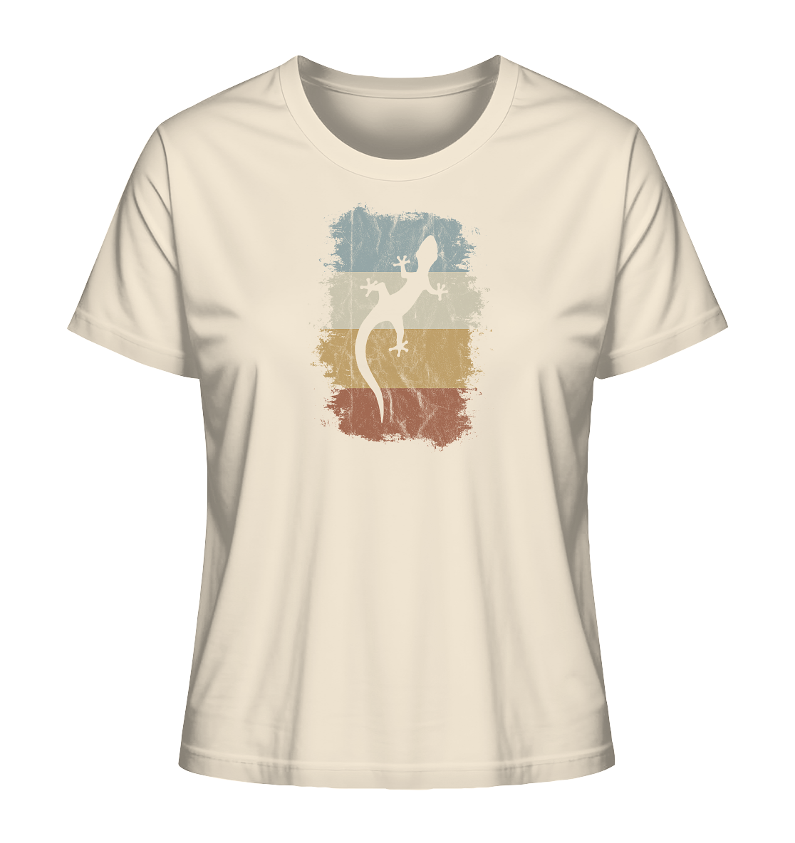 Retro Gecko Salamander Silhouette - Ladies Organic Shirt