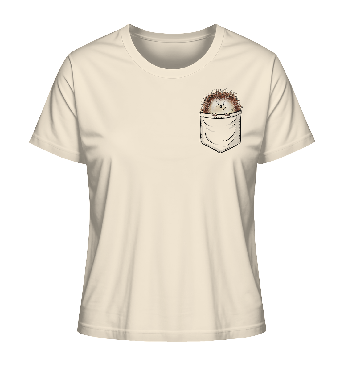 Lustiger Igel in Deiner Brust-Tasche - Ladies Organic Shirt