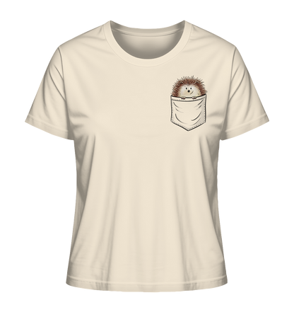 Lustiger Igel in Deiner Brust-Tasche - Ladies Organic Shirt