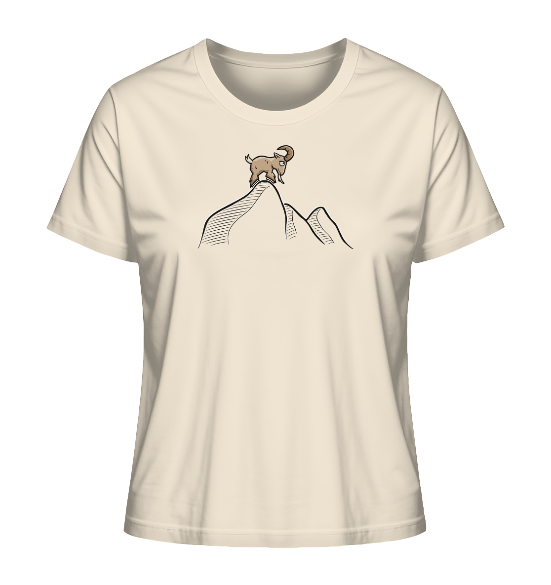 Ziegenbock in den Bergen - Ladies Organic Shirt