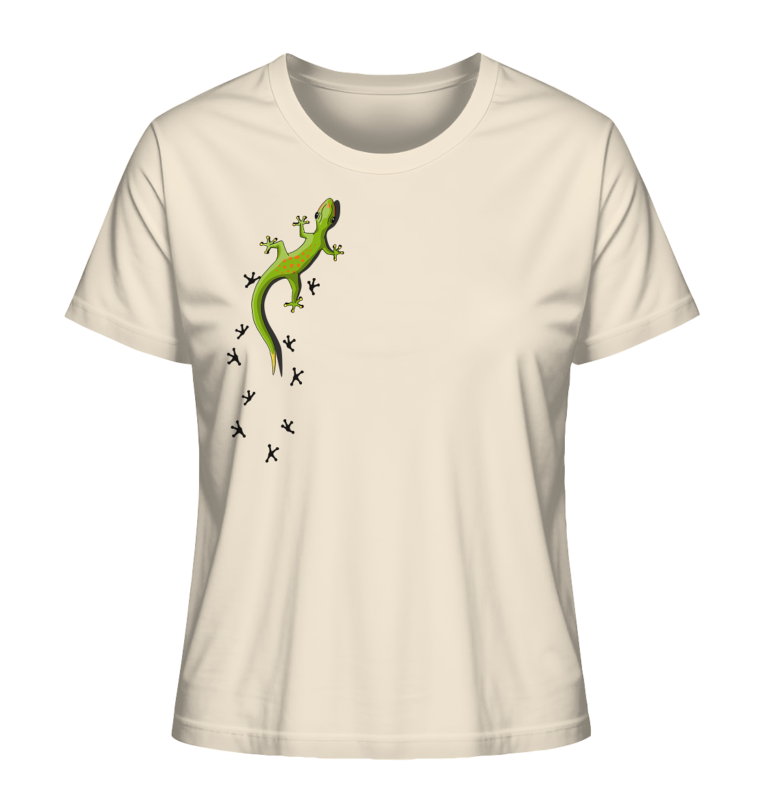Kletternder Gecko mit Spuren - Ladies Organic Shirt