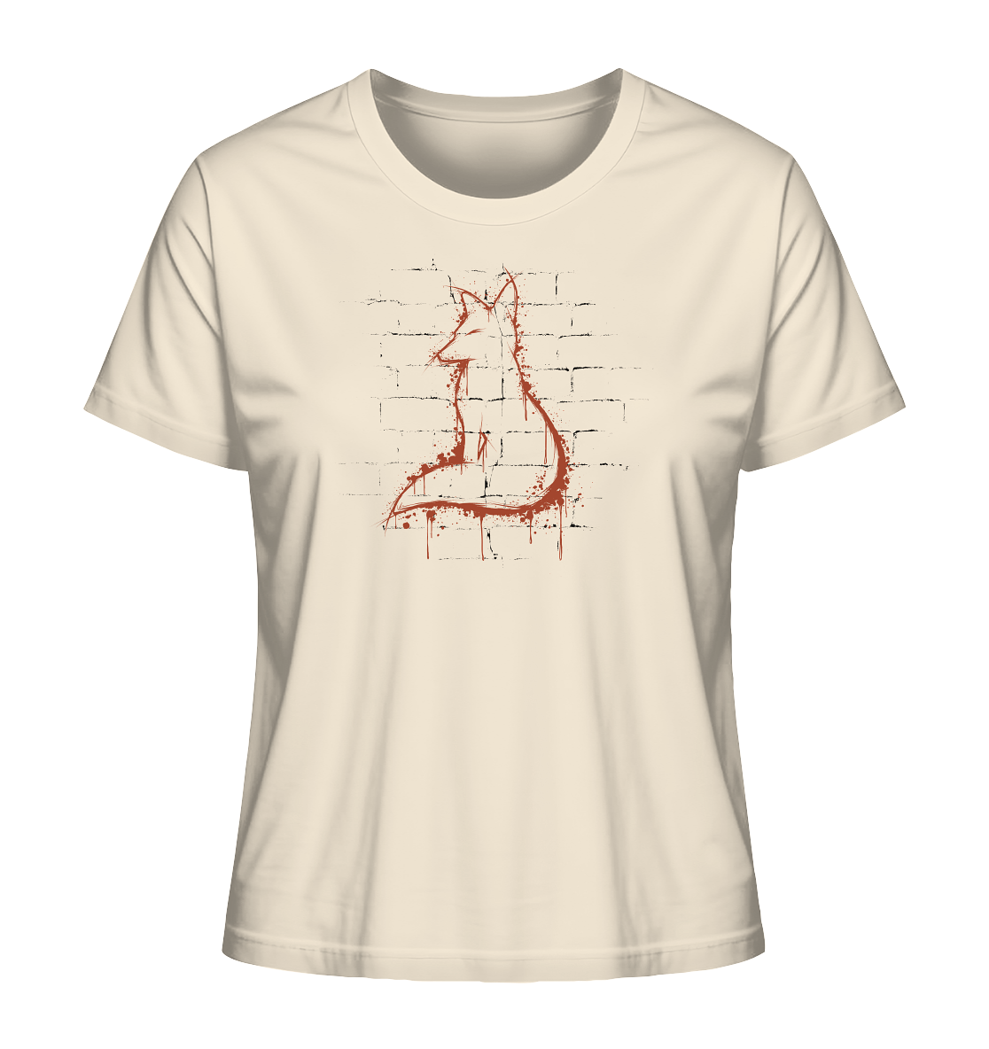 Street Art Fuchs Silhouette - Ladies Organic Shirt
