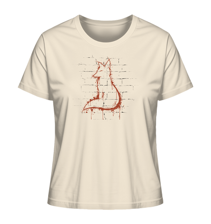 Street Art Fuchs Silhouette - Ladies Organic Shirt