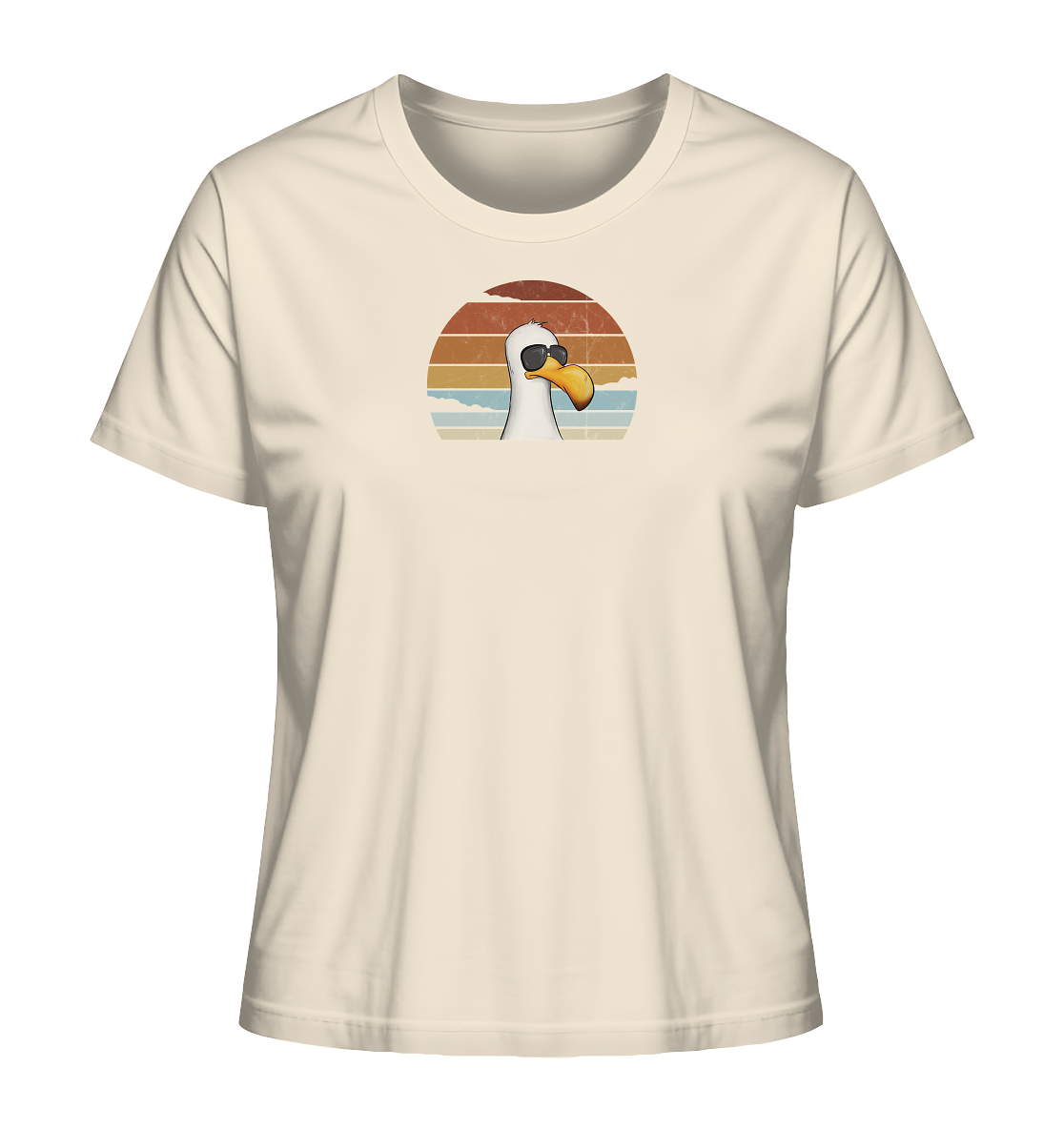 Cool lässige Retro Möwe - Ladies Organic Shirt