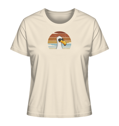 Cool lässige Retro Möwe - Ladies Organic Shirt