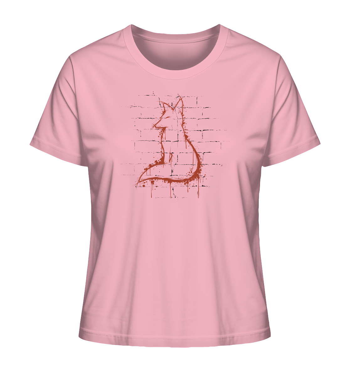 Street Art Fuchs Silhouette - Ladies Organic Shirt