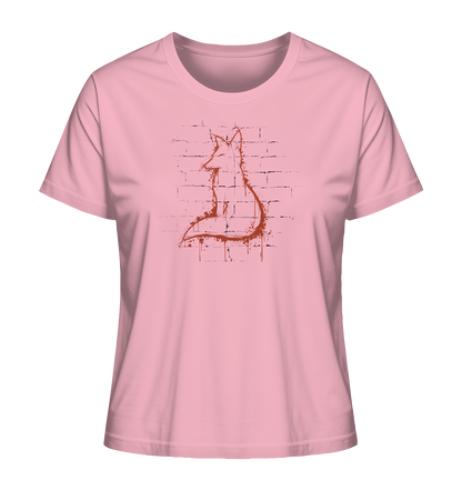Street Art Fuchs Silhouette - Ladies Organic Shirt