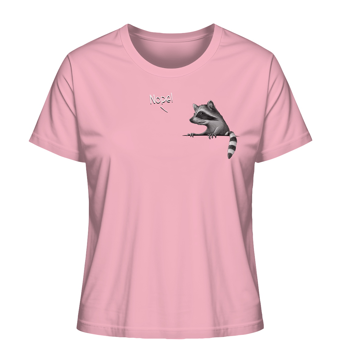 Nope! Frecher verwegener Waschbär - Ladies Organic Shirt