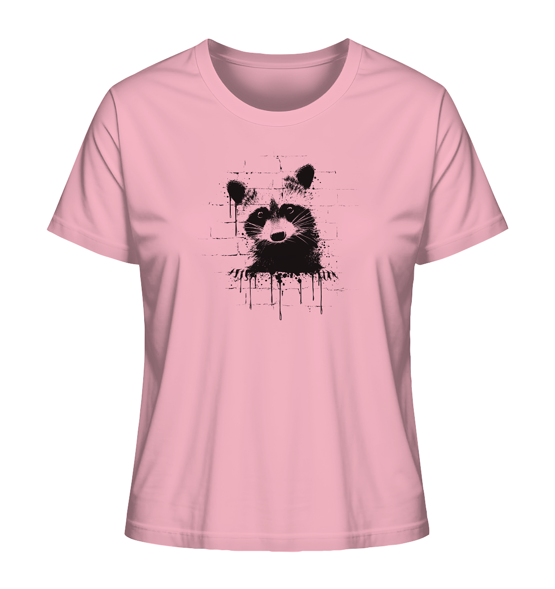 Funky Street Art Waschbär - Ladies Organic Shirt