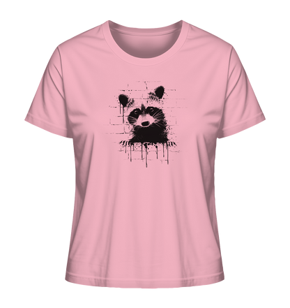 Funky Street Art Waschbär - Ladies Organic Shirt