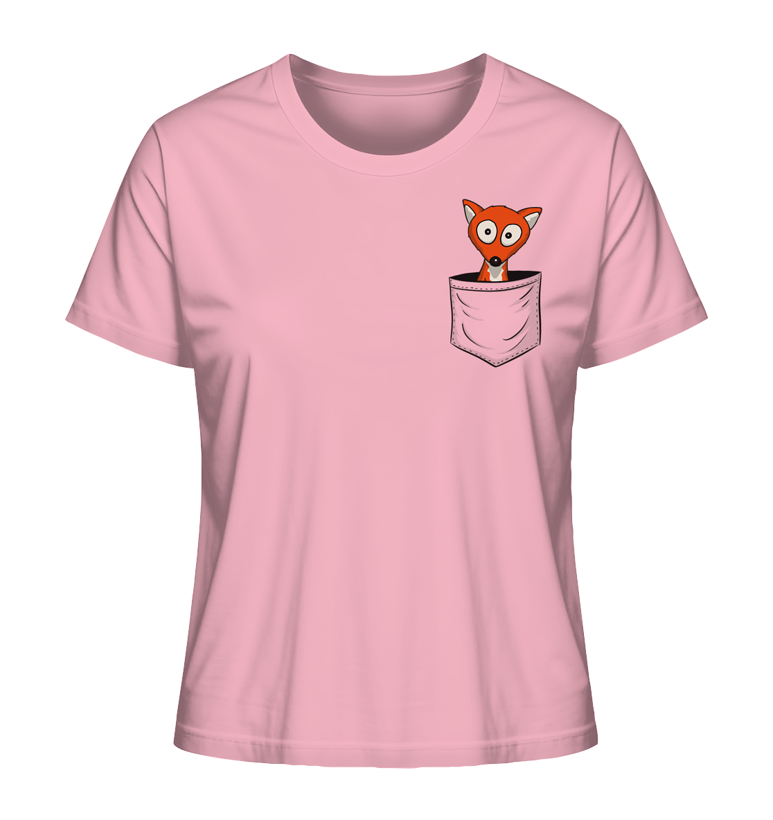 Fuchs in der Brusttasche | Taschen-Fuchs - Ladies Organic Shirt