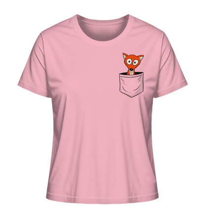 Fuchs in der Brusttasche | Taschen-Fuchs - Ladies Organic Shirt