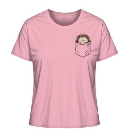 Lustiger Igel in Deiner Brust-Tasche - Ladies Organic Shirt
