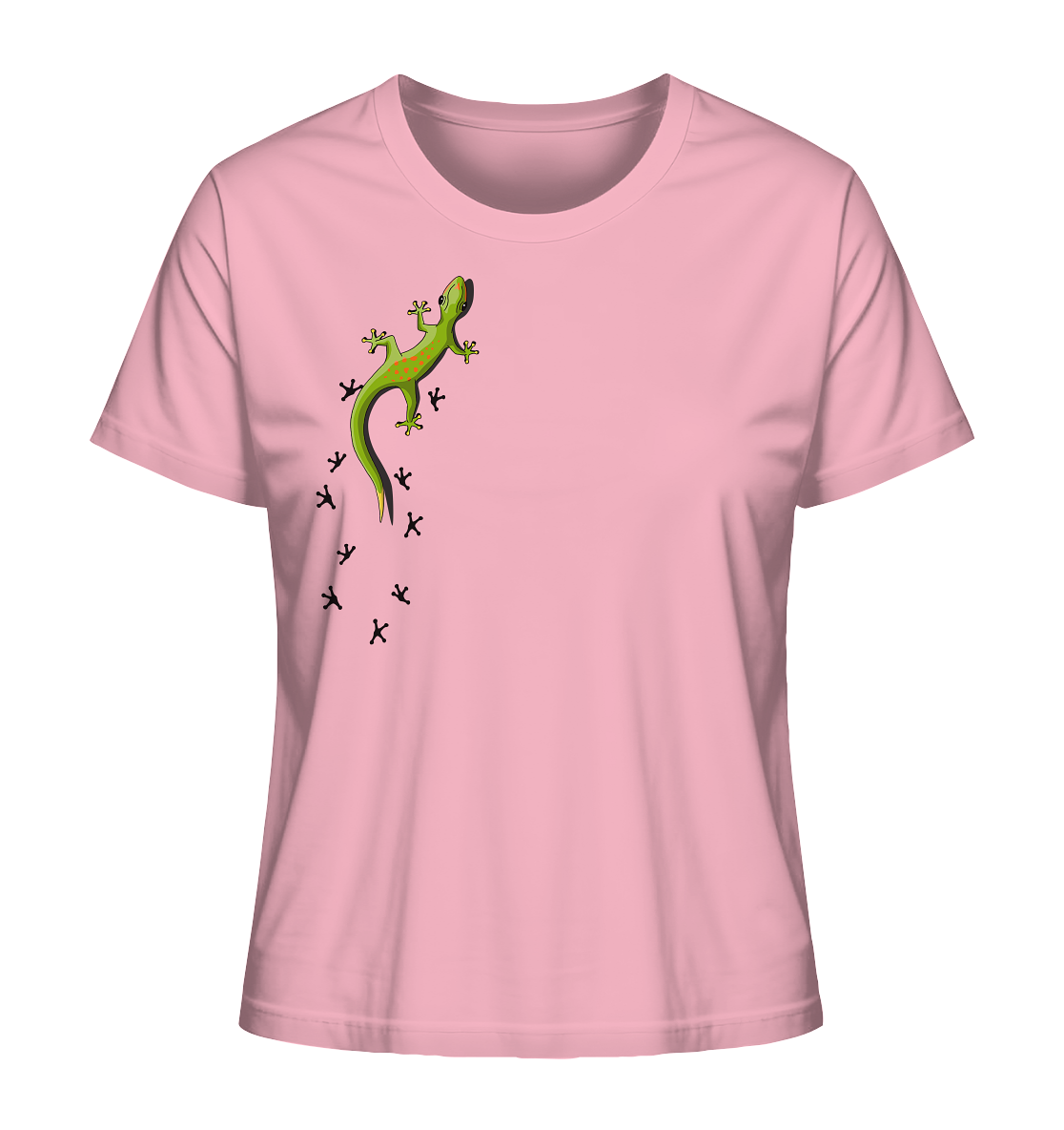 Kletternder Gecko mit Spuren - Ladies Organic Shirt