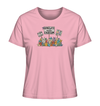 Demo-Katzen gegen Faschismus und für Vielfalt - Ladies Organic Shirt