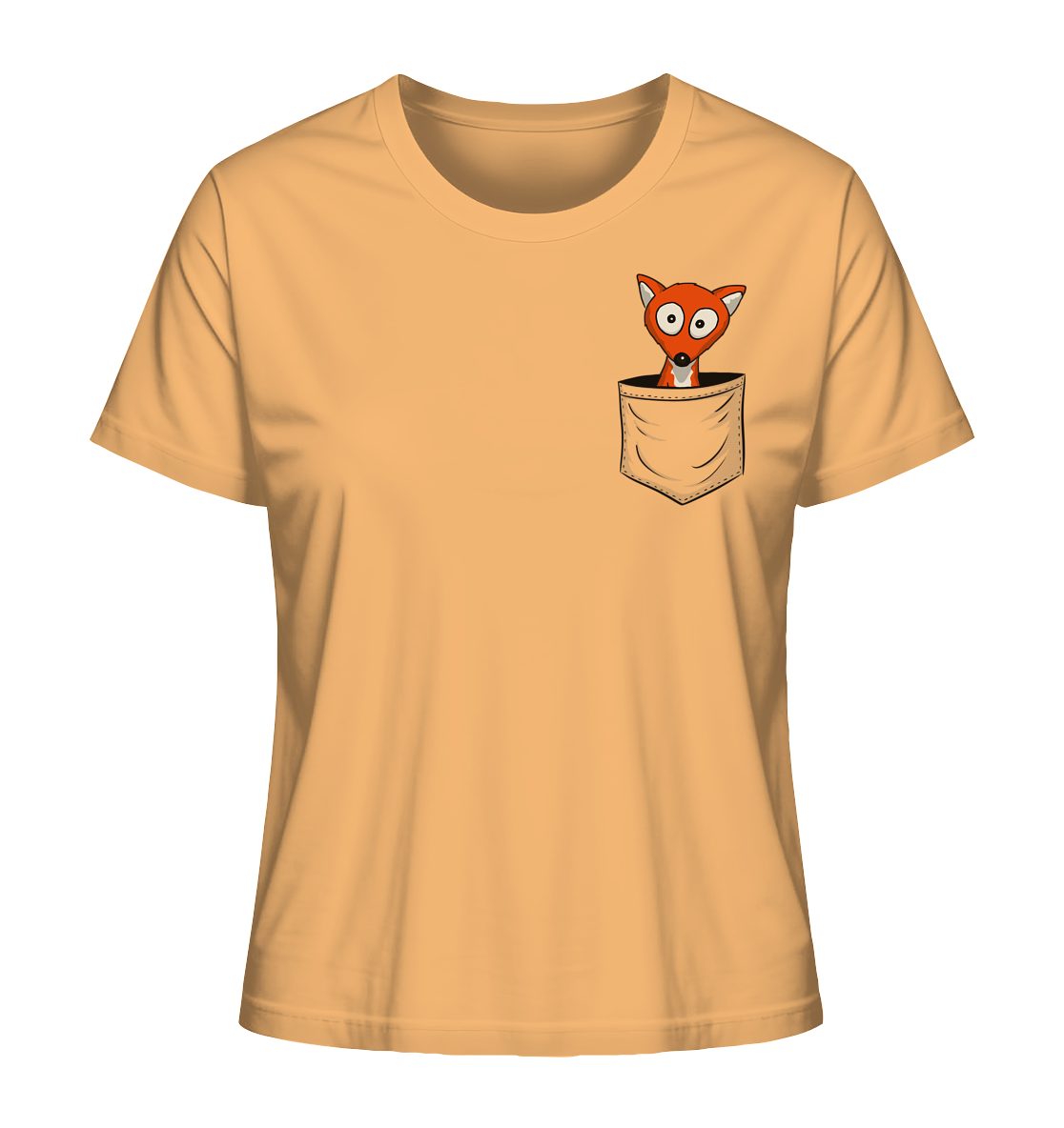 Fuchs in der Brusttasche | Taschen-Fuchs - Ladies Organic Shirt
