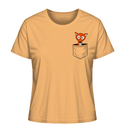 Fuchs in der Brusttasche | Taschen-Fuchs - Ladies Organic Shirt
