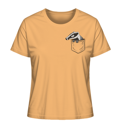 Lustig gemütlicher Dachs In der Tasche - Ladies Organic Shirt