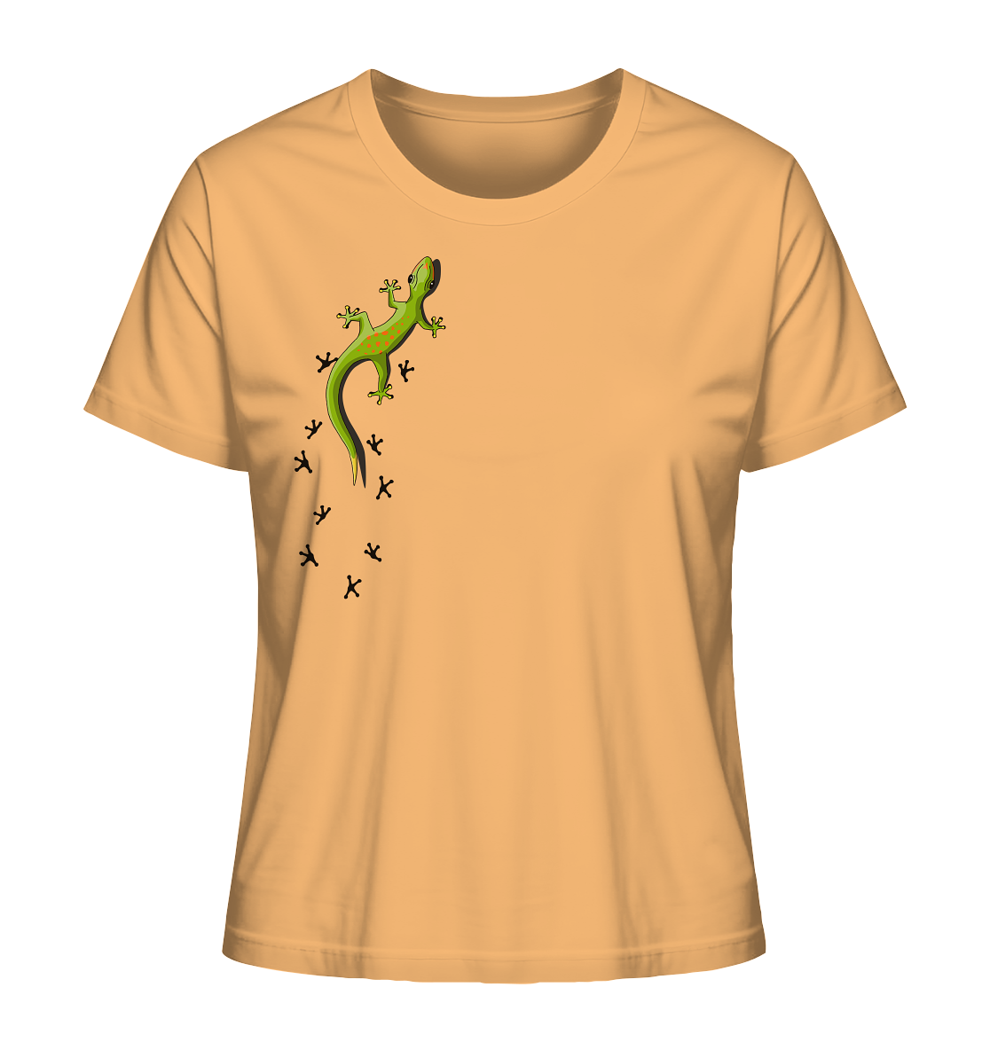 Kletternder Gecko mit Spuren - Ladies Organic Shirt