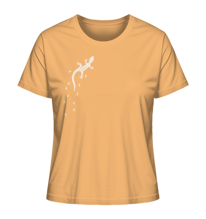 Gecko Eidechse Silhouette hell - Ladies Organic Shirt
