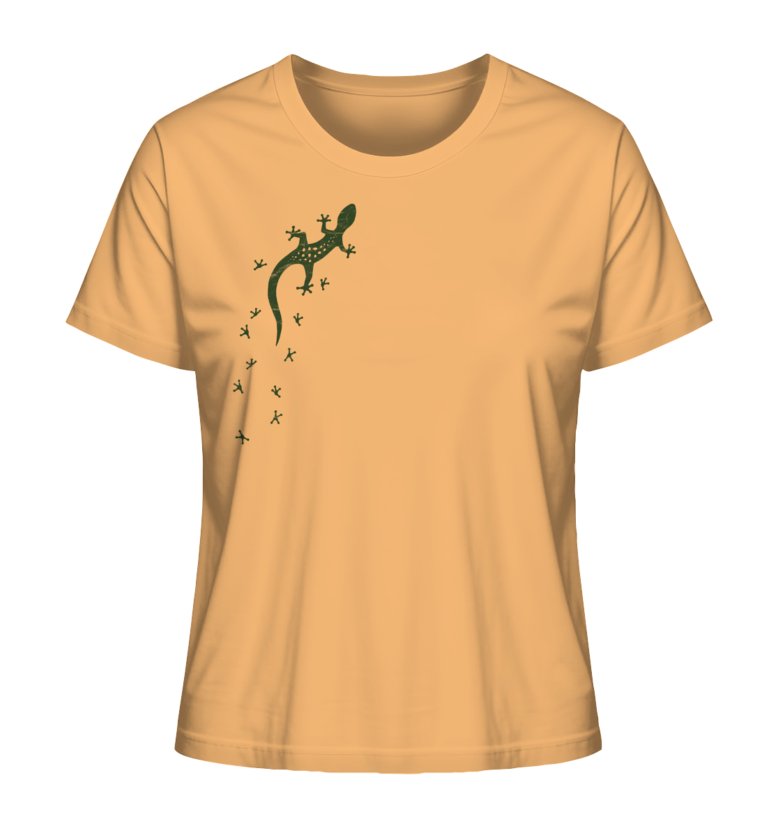 Gecko Eidechse Silhouette dunkel - Ladies Organic Shirt