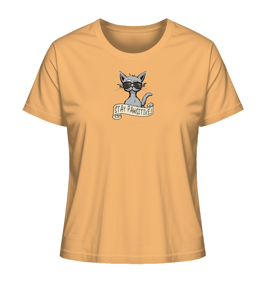 Stay Pawsitive Bleib lässig Hipster Katze - Ladies Organic Shirt