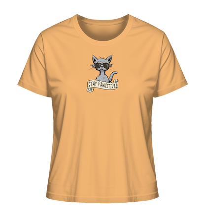 Stay Pawsitive Bleib lässig Hipster Katze - Ladies Organic Shirt