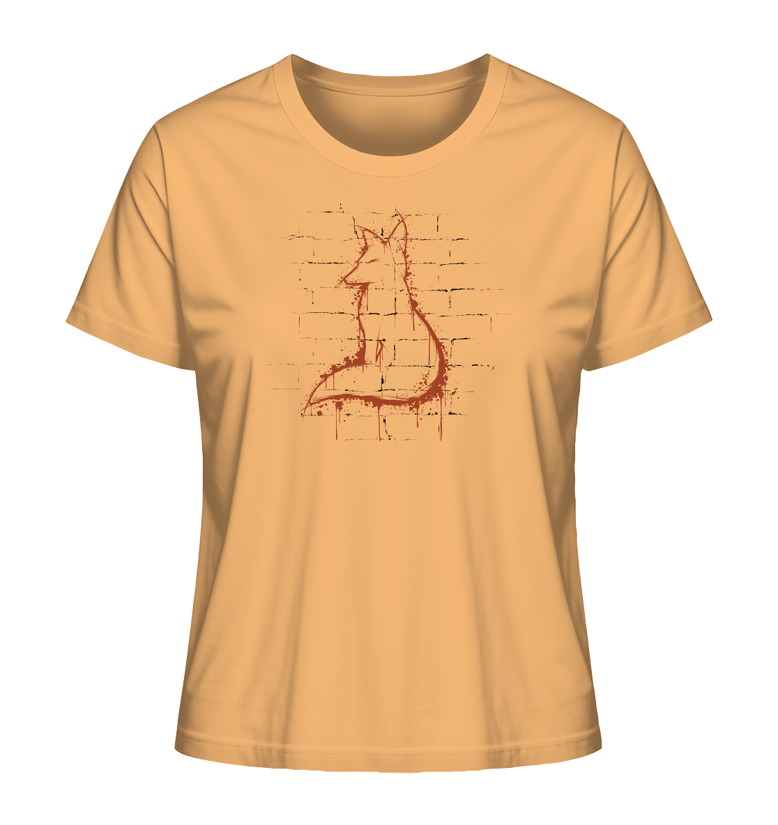 Street Art Fuchs Silhouette - Ladies Organic Shirt