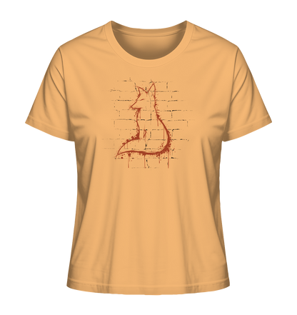 Street Art Fuchs Silhouette - Ladies Organic Shirt