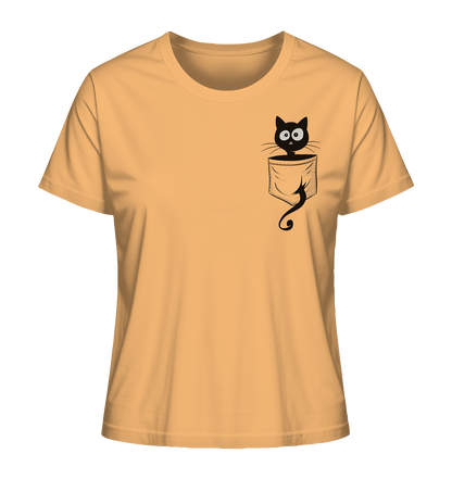 Schwarze Katze in der Tasche - Ladies Organic Shirt
