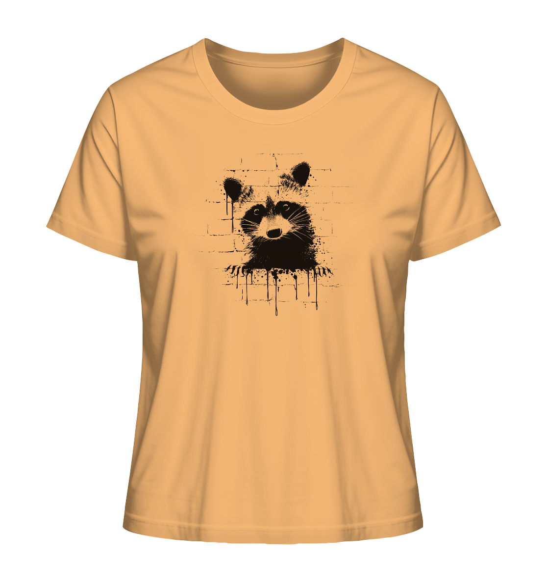 Funky Street Art Waschbär - Ladies Organic Shirt