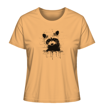 Funky Street Art Waschbär - Ladies Organic Shirt