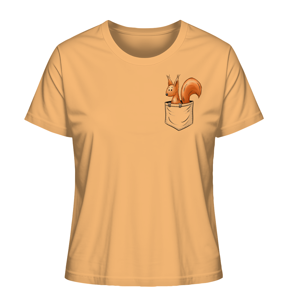 Lässiges Eichhörnchen In Tasche - Ladies Organic Shirt