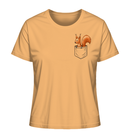 Lässiges Eichhörnchen In Tasche - Ladies Organic Shirt