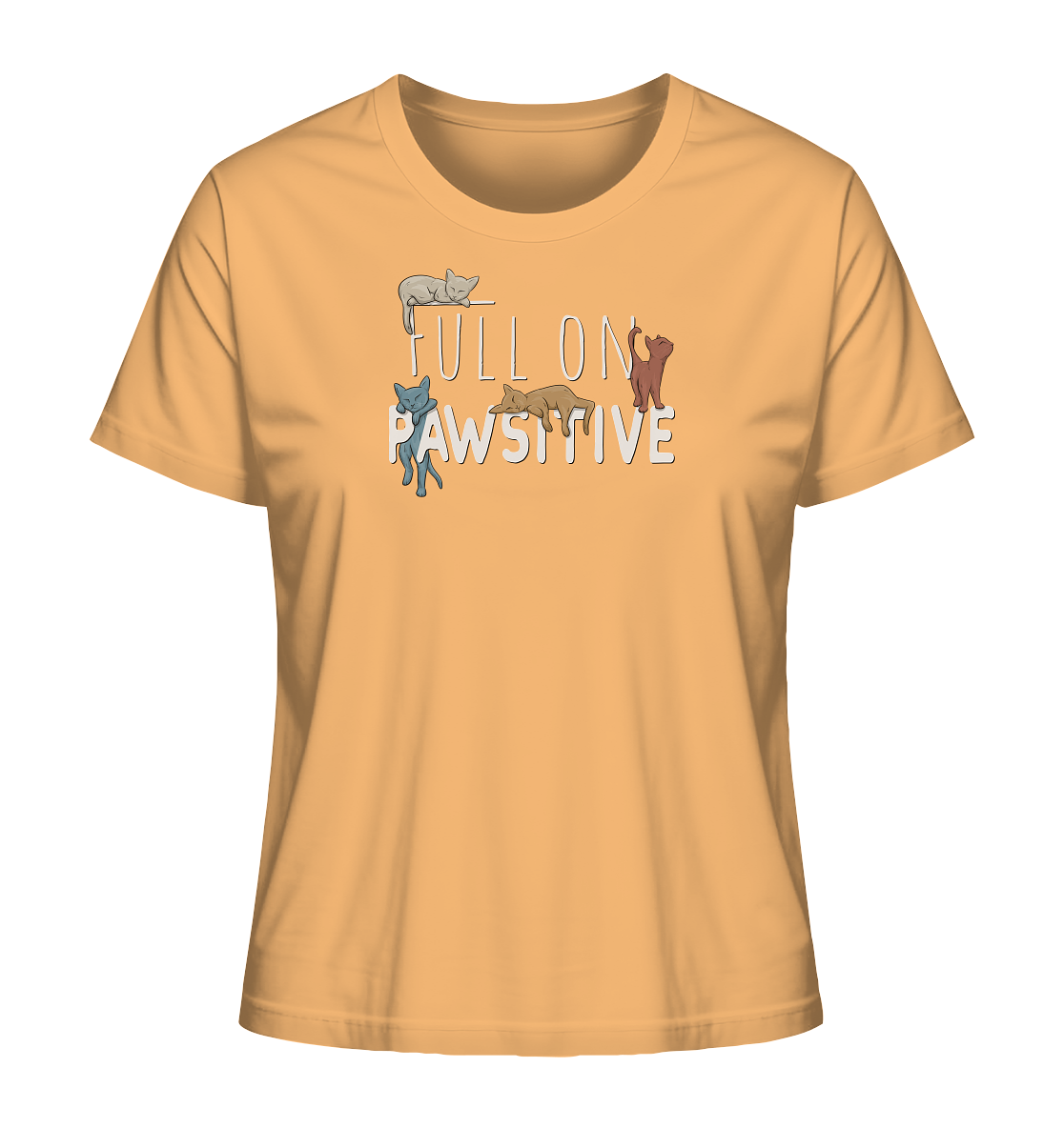 Full On Pawsitive! Gechillte Katzen - Ladies Organic Shirt