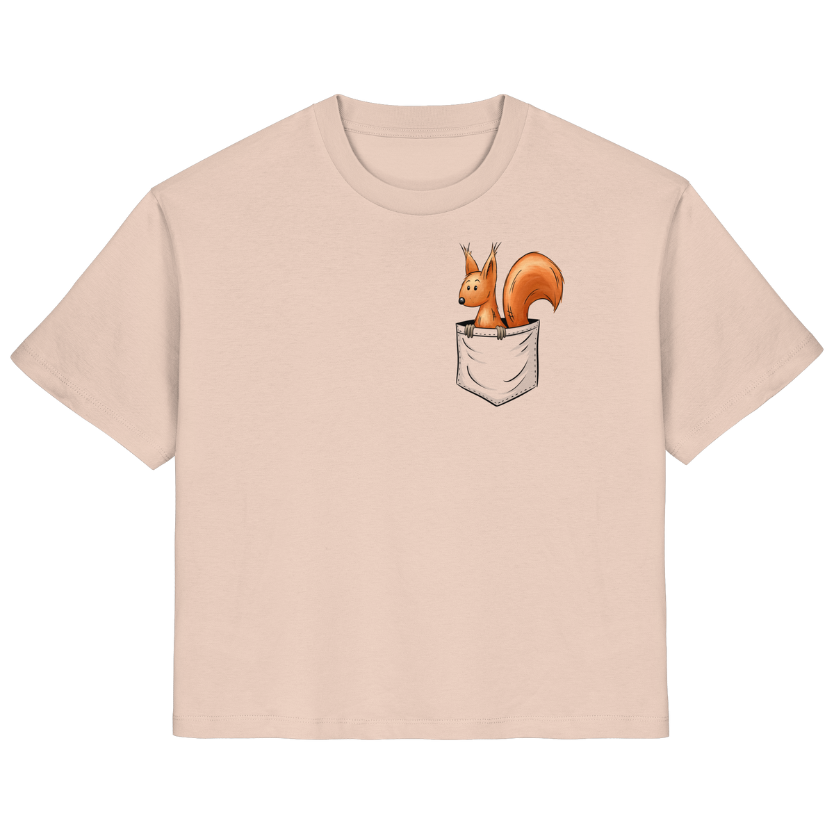 Lässiges Eichhörnchen In Tasche - Ladies Organic Shirt