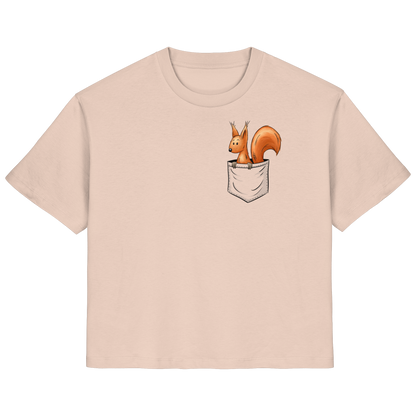 Lässiges Eichhörnchen In Tasche - Ladies Organic Shirt