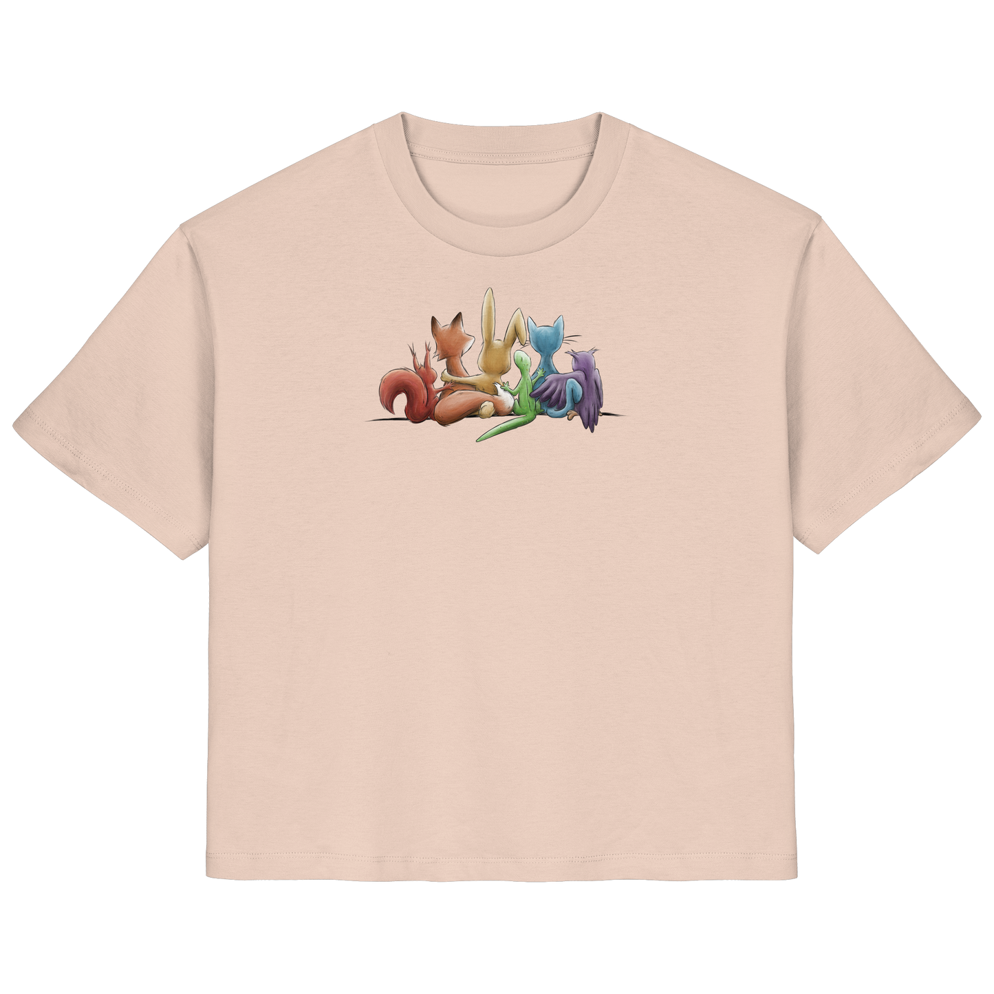 Regenbogen Tiere für Freundschaft, Toleranz und Vielfalt - Ladies Organic Shirt